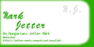 mark jetter business card